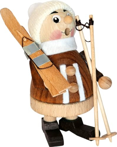 Ratags Räuchermännchen, Winterkind mit Ski
