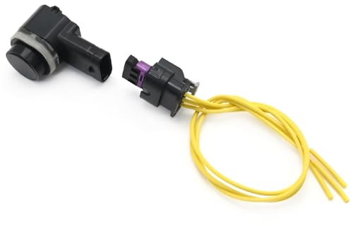 Hoypeyfiy 1S0919275 Parksensor mit Stecker, 3 Pin PDC Parksensor PDC Sensor Stoßstange Parksensor Einparkhilfe Sensor Backup Hilfe Ersatz für Audi A4 A5 A6 A7 A8 Q3 Q5 Q7 R8