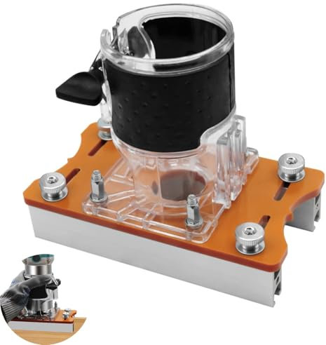 Piastra di base per fresa superiore, 2 in 1, per fresa per legno, con base per router in legno, supporto per fresa 64 a 65 mm