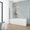 Schulte pare-baignoire 70 x 130 cm, profilé alu-argenté, montage gauche droite, 1 volet pivotant 180° contre le mur, verre de sécurité 5 mm transparent, réglage 69.5-70.5, joint d'étanchéité