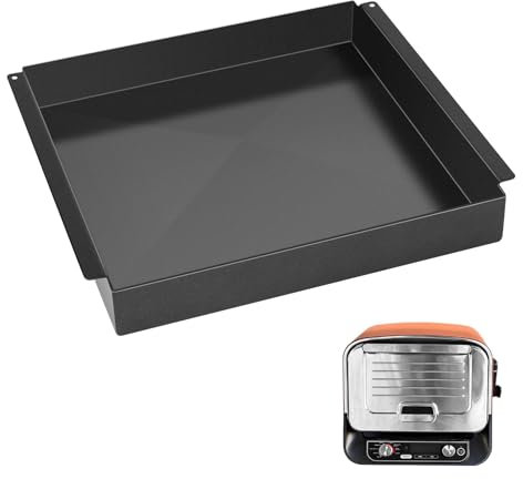 Denmay 30,5 x 30,5 cm Gusseisen Grillplatte für Ninja OO100 Serie, OO101UK, Ninja Woodfire OO101, Universal Plancha Grillpfanne für Weber, Tepro und weitere Grills, Upgraded Bottom, Anti-Deformation