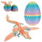 VAVPUP Ostern Dragon Egg 3D Bedruckte Dracheneier mit Drachen im farbenfrohen Drachen Eierspielzeug exquisit 3D bedrucktes Drachen Ornament 3D Artikulierte Drachenspielzeug(Leuchtend)