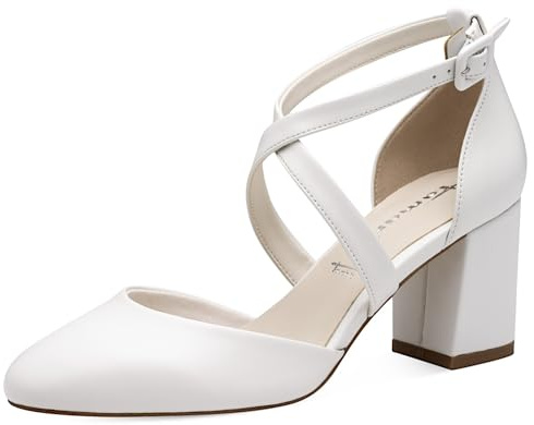 Tamaris Pumps Damen Vegan Elegant weiß,EU 42