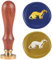 DELORIGIN Siegelstempel Im-Otter Retro Stil 25mm Abnehmbarer Siegelstempelkopf Aus Messing Mit Holzgriff Stempel Für Geschenkpapier Umschläge Grußkarten Dekoration