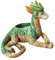 Folpus Drachen Blumentopf Drachen Statue Tier Figurine Harz Skulptur für Garten Büro, B