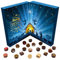 Hallingers Heiligabend - Adventskalender Pralinen Geschenk handmade ohne Alkohol aus Edelkakao Schokolade (Box) - Geschenk im Sommer & als perfektes Grillgeschenk | Glückwunsch Chanukka Freundschaft G