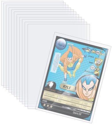 100 Pcs Standard Card Sleeves, 66 x 91 mm Clear Penny Trading Card Sleeves Ultra Transparent 200 Microns Deck Protector PhotoCard for Magic MTG TCG Gathering Board Games Football Sports Cards