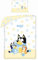 Halantex BLUEY with BINGO Bandit Dogs – Cot size Bed Set 100 x 135 cm, 100% Oeko-Tex Cotton – Multi-Coloured