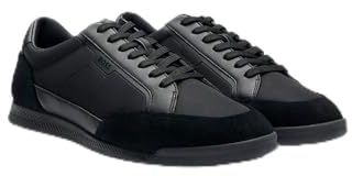 BOSS Mens Nitan txsd Low-top Trainers with Suede and Faux Leather Size