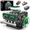 Mould King 10182 Technik V8 Motor Klemmbausteine Bausatz Kit, 2250 Stück Twin-Turbo Engine Bausteine Spielzeug Modell, Klemmbausteine Funktionsmodell für Engine Fans Sammlerstücke