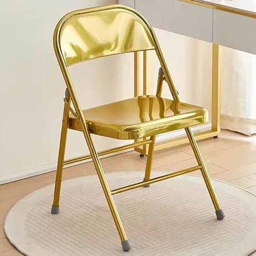 Klappstuhl,Langlebiger Klappstuhl, Geeignet für Home Office,Gepolsterte Klappstühle, Gebogene Rückenlehne Tragbarer Party-Klappstuhl