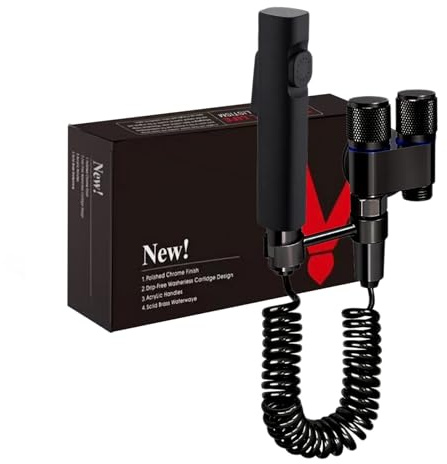 Bidet Handbrause Set, Muslim Shower, Toiletten Dusche, Arschdusche, Brausegarnitur Für Die Damenhygiene Mit Metallbügel Und 2 M Teleskopschlauch, Bidet Brause, Toilet Faucet (Schwarz-02)