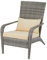 UNIONLINE Outdoor Adirondack Wicker Stuhl mit Kissen, All Weather High Back Rattan Wicker Patio Esszimmerstuhl für Garten, Hinterhof (1 PC)