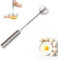 Baawner Whizzy Whisk, Stainless Steel whisks, 2025 New Egg Whisk Hand Push Rotary Blender for Blending, Whisking, Beating, Stirring (S)