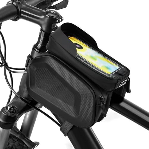 Fahrrad Rahmentasche für Merida eONE-Twenty 500 eScultura eScultura 400 eSILEX 400, Wasserdicht Leichte Reißfest Fahrradtasche Mehrzweck Oberrohrtasche mit TPU Sensitivem Touchscreen