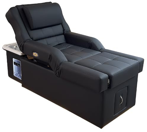 MegLob Lit De Spa De Tête, Lit De Shampooing Japonais Et Table De Massage De Levage Électrique En 1, Lit De Shampooing De Shampooing De Salon De Beauté Professionnel, Équipement De Spa De Tête,Noir