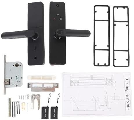 Fafeicy Entrada sin Llave Cerradura de Puerta Inteligente con Cámara HD 6 Métodos de Desbloqueo del Teclado de Huella Digital Control de Aplicaciones Biométrica para Puertas de Acero