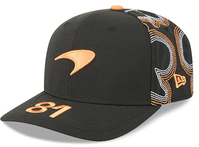 New Era McLaren F1 Team Offizielle 2025 Merchandise Austin Texas USA GP Special Edition Oscar Piastri Drivers Baseball Cap Schwarz