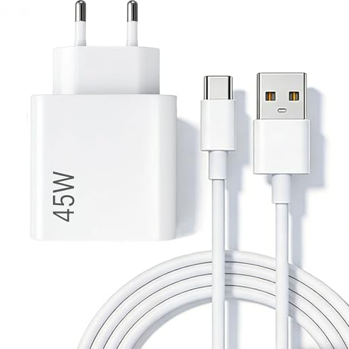 JEYXR 45W Chargeur Rapide avec Câble USB C 1m pour XiaoMi Note 14 14 Pro 15 5G, Chargeur USB C 45w,Chargeur Turbo pour Xiaomi Pad 5 Redmi Note 14 13 12 Mi 10T Pro Lite Redmi 15 15C POCO X7