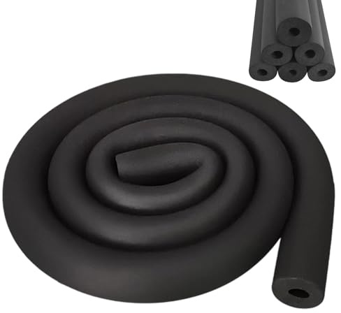 Rohrisolierung Schaumstoff Ø 6mm/16mm/25mm/32mm,Rohrdämmung Isolierung Rohr,Rohrschale Rohrisolierung Weichschaum,9mm Isolierstärke für Heizung Sanitär Heizungsrohr Kupferrohr 1.8m (Schwarz, Ø 32mm)
