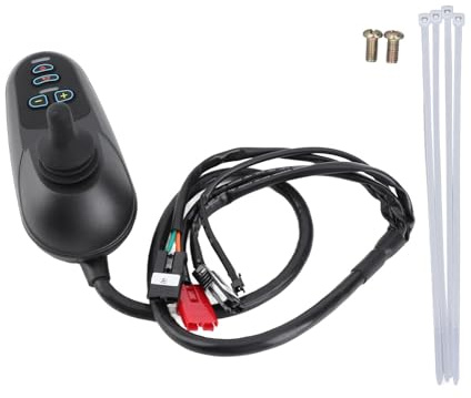 Electric Wheelchair Joystick Controller, Brushed Motor Separate Type Wheelchair Controller with Brake Function, DC24V 45A Performance Joystick for Electric Wheelchairs,