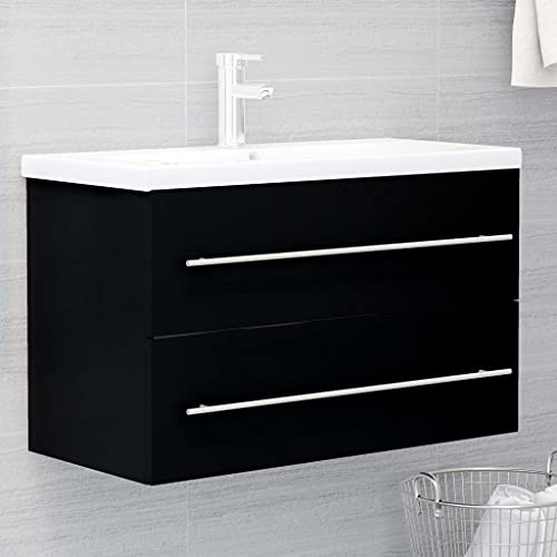 Waschbeckenschrank mit 1 Schublade, Badezimmerschrank aus Sperrholz, extra Stauraum und elegantes Design für organisierte und saubere Räume