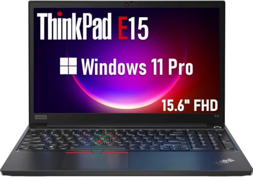 Lenovo Thinkpad E15 Gen 1 Business Laptop, 15,6 Pulgadas FHD (1920 x 1080), Intel Core i5-10210U, 16 GB de RAM, 256 GB SSD, Teclado QWERTY japonés, Windows 11 Pro (reacondicionado)
