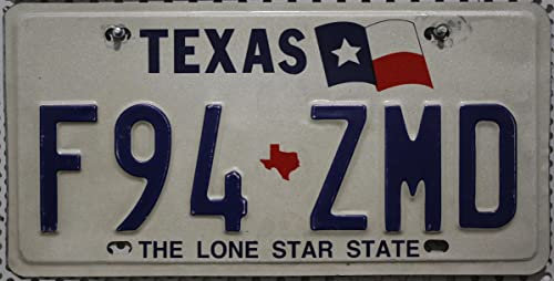 USA_Auswahl_von_Fahrzeugschildern Texas Nummernschild USA Kennzeichen, Metall-Schild US License Plate mit Motiv: Fahne, Autoschild
