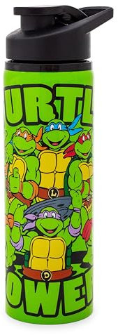 Argent Buffalo Nt1389st Nickelodeon Teenage Mutant Ninja Turtles Tortue Puissance en acier inoxydable Bouteille d'eau, 708,7 gram