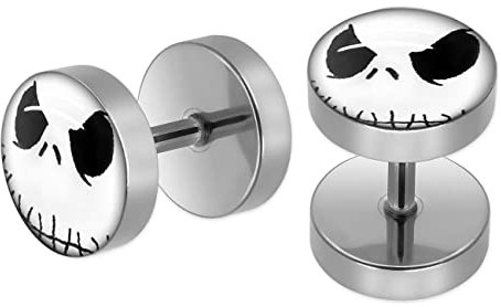 Soul-Cats Fakeplugs Fake Plug Jack Skellington Ohrstecker Ohrringe Halloween Nightmare