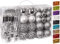 BRUBAKER 101-teiliges Set Weihnachtskugeln mit Baumspitze Silber Christbaumschmuck