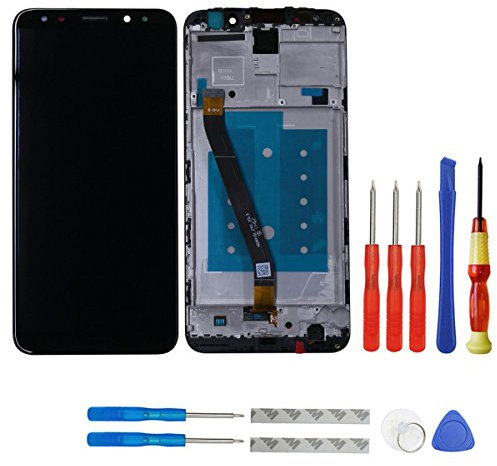 swark Pantalla LCD compatible con Huawei Mate 10 Lite RNE-L01 RNE-L21 RNE-L23 (negro con marco) pantalla táctil digitalizador de cristal + herramientas