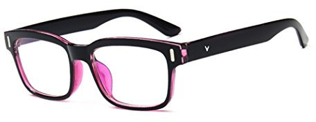 DAUCO Brille Extra Schmaler Rahmen! Slim Rechteck Clear Brille klare Linse Brille Augen Durchsichtig Gläser Wechselgläse