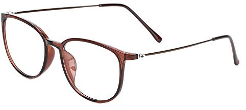 Retro Brille ohne stärke Student Slim-Brille Damen Herren Nerdbrille Linsen Brillenfassung clear lens Dekobrillen modisch rund Streberbrille Strahlenschutz lesebrille für Computer PC mit Brillenetui