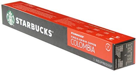 Starbucks Single Origin Colombia Lot de 12 Capsules de café à Base de Rose et de café rougeur, compatibles Nespresso 120 Capsules
