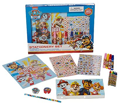 Nickelodeon Paw Patrol School Supplies + Coloring Set for Kids - 30 Pc. w/Stickers & Pencil