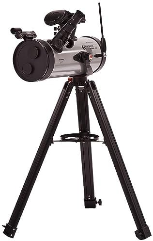 Celestron 22453 StarSense Explore LT127AZ - Télescope réflecteur newtonien avec technologie pour smartphone, 2 oculaires, lentille de Barlow 2x, station d’accueil smartphone, trépied réglable, argent