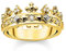 Thomas Sabo Ring mit Kronenmotiv, Größe 54, Glam & Soul, 925 Sterlingsilber, vergoldet,