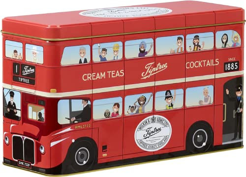 Tiptree Jam Preserve, Tea & Shortbread Selection in Double Decker Bus Tin Gift Set - 1194g