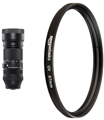 Sigma 100-400 F5-6,3 DG DN OS Contemporary Objektiv für Sony-E Objektivbajonett & Amazon Basics UV-Sperrfilter - 67mm