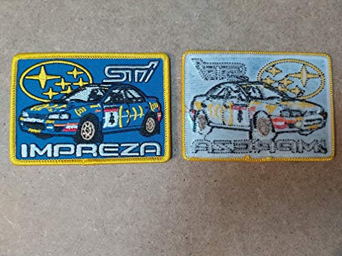 Blue Hawai E013 Exclusive Patch zum Aufbügeln, 9 x 6,5 cm / Subaru Impresa