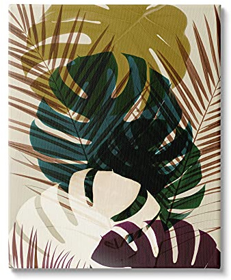 Stupell Industries 'Warm Summer Tropical Palm Fronds Monstera'| Canvas Art