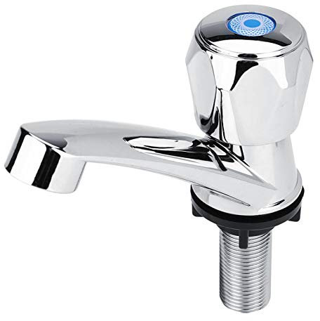Grifo de Agua Fría Lndividual, Grifo Lavabo, Grifo Agua Fria,Plástico ABS Cromo Grifos Lavabo Acabado Cromado G1/2 Baño Accesorios Individual Fregadero Cocina Único Frío Rociador De Uso para Lavar