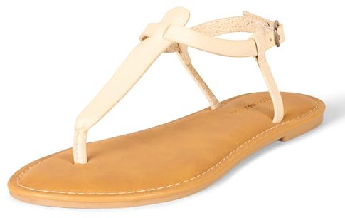 Amazon Essentials Tongs Décontractées avec Bride de Cheville Femme, Beige Clair, 35.5 EU