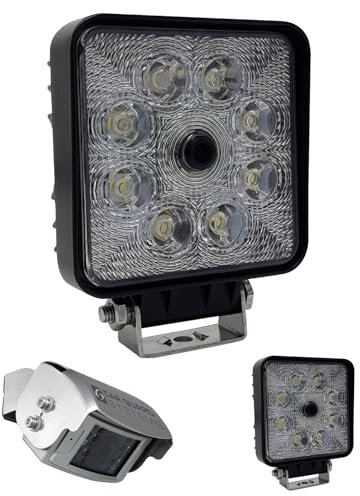 CARGUARD SYSTEMS Full-HD Arbeits-Rückfahrkamera mit Flutstrahler RAV-S 1080p für AHD- und Full-HD-Monitore, 155°, schwarz, 9-40V/48V, PAL