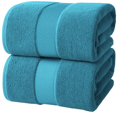 Infinitee Xclusives Badetuch groß – 2er-Packung – 90 x 180 cm | 100 % Baumwolle – Badetuch Groß– Weich, saugfähig & schnell trocknend Saunatücher– Ideal für Badezimmer, Spa & Hotel
