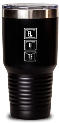 880 ml Becher Edelstahl isoliert lustige Flöte Periodensystem Musikinstrument