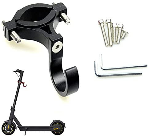 Flycoo2 Vorderhaken aus Metall für Xiaomi Mi 3/1S/PRO/PRO 2 für Segway Ninebot Max G30 Serie Elektro-Scooter, Universal, multifunktional, Haken für Fahrräder und Scooter Zubehör (schwarz)