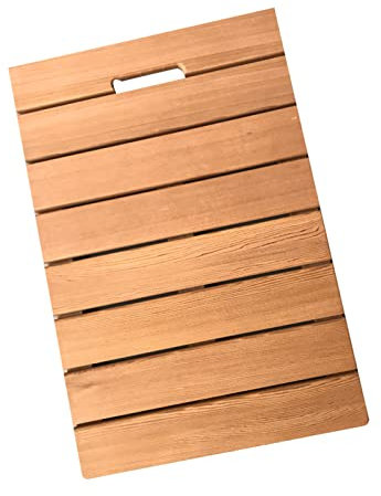KDDEON Bambus-Badematte,Natürliche Lattenrost-Duschmatte,rutschfeste Badezimmer-Duschmatte,Badematte aus Bambus-Entenbrett,Lattenrost,für Spa,Sauna,Dusche und Wanne (50x50cm/20x20in)