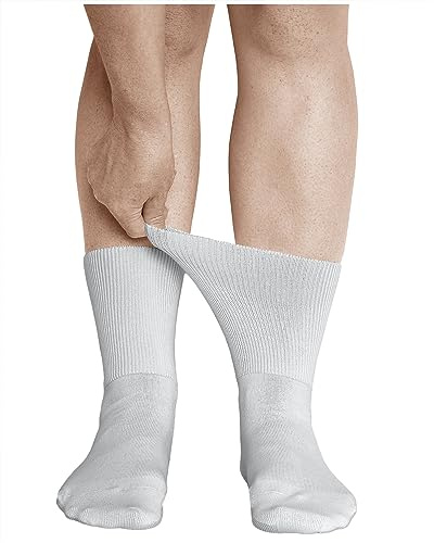 vitsocks Calzini Diabetici Extra Larghi senza Elastico Donna (3 PAIA) Calze Sanitarie non Stringono Cotone Piedi Gonfi